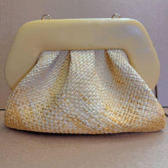 Themoire Tia Degrade Straw Crossbody Bag - Natural - Picture 6 of 10